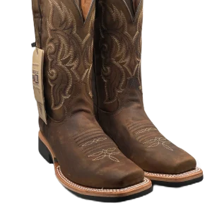 Bota piel de res café claro