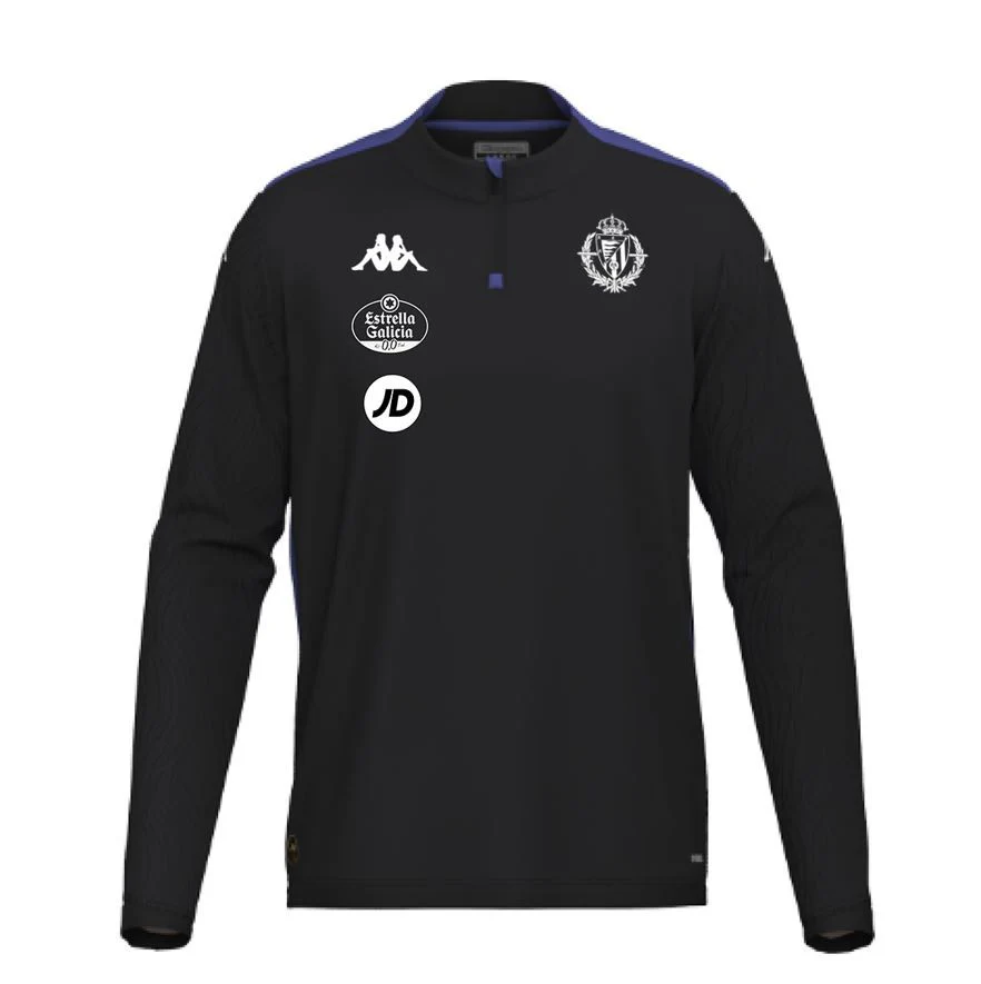SUDADERA ENTRENO ADULTO REAL VALLADOLID NEGRO ABLAS PRO 8 - Imagen 2