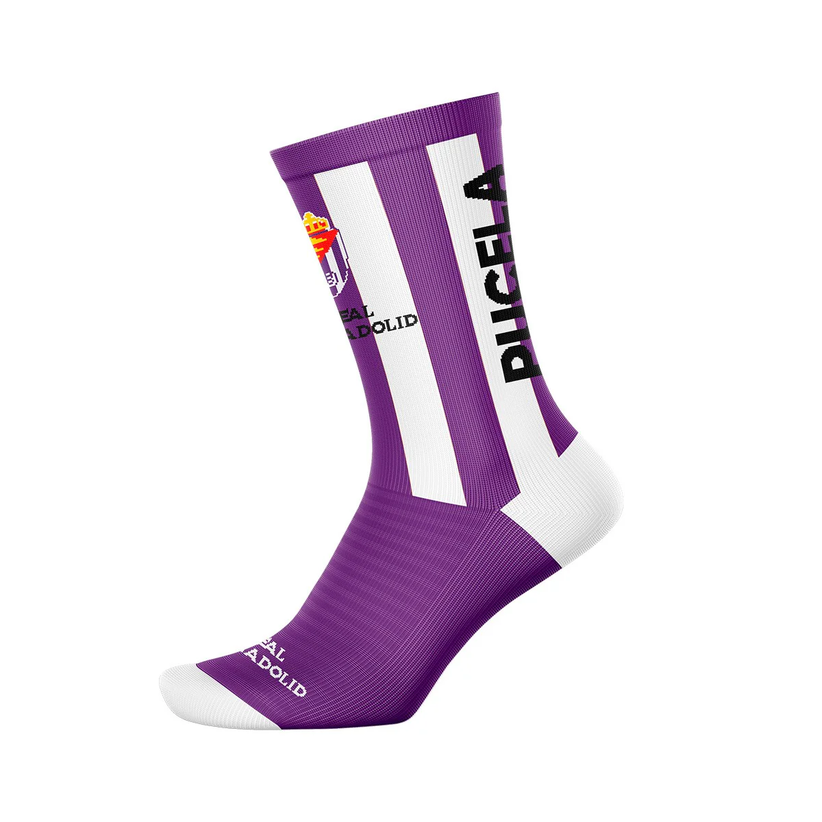 CALCETIN TECNICO REAL VALLADOLID BLANCO Y VIOLETA