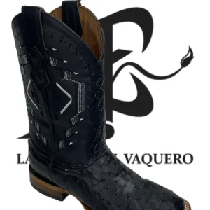 Bota Piel de Avestruz negro