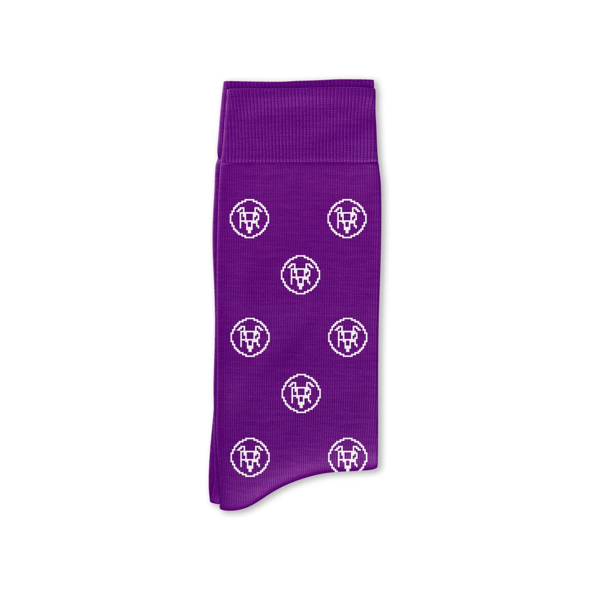 CALCETINES REAL VALLADOLID VIOLETAS CON ESCUDO BLANCO - Imagen 2