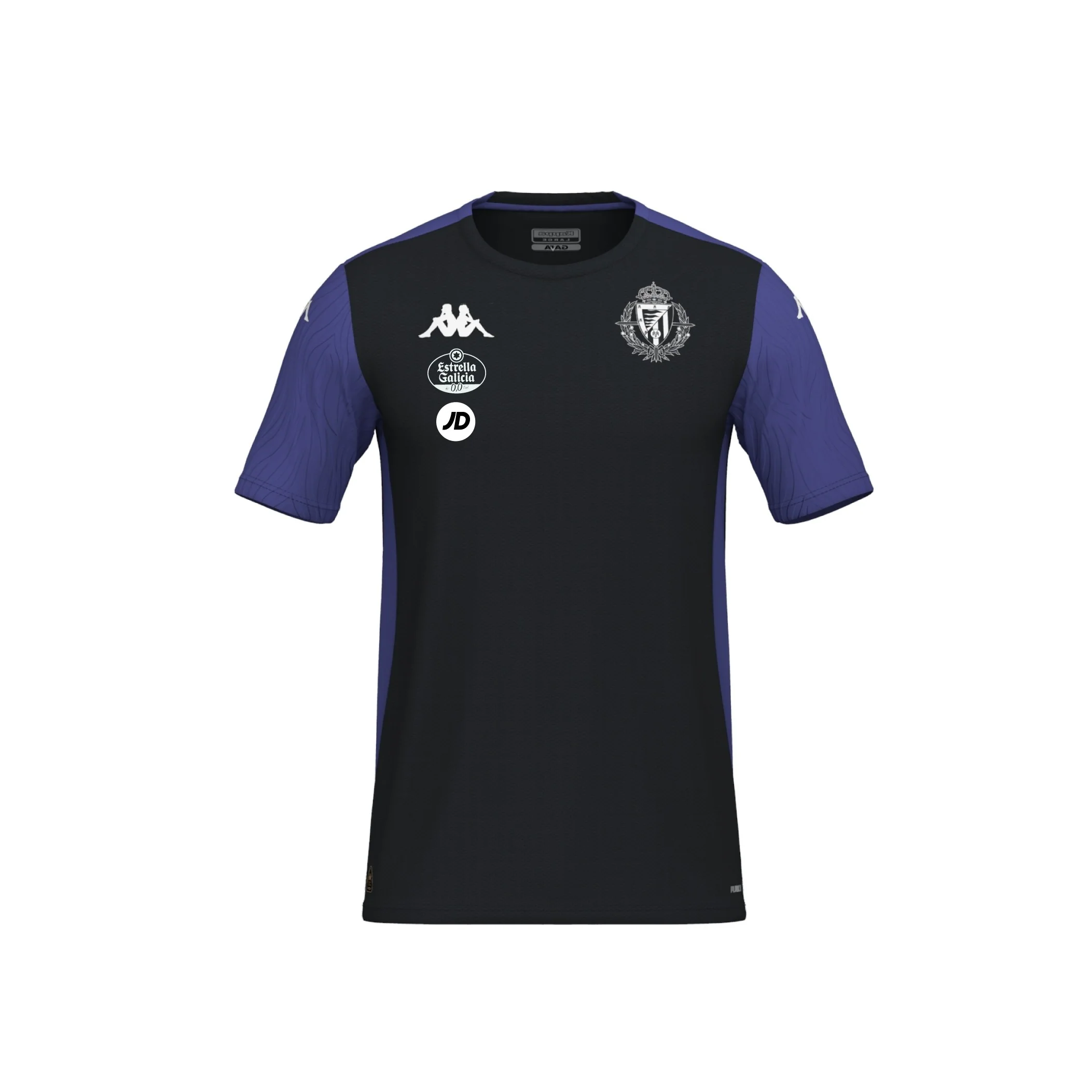 CAMISETA ADULTO REAL VALLADOLID ENTRENO ABOU PRO 8 NEGRO