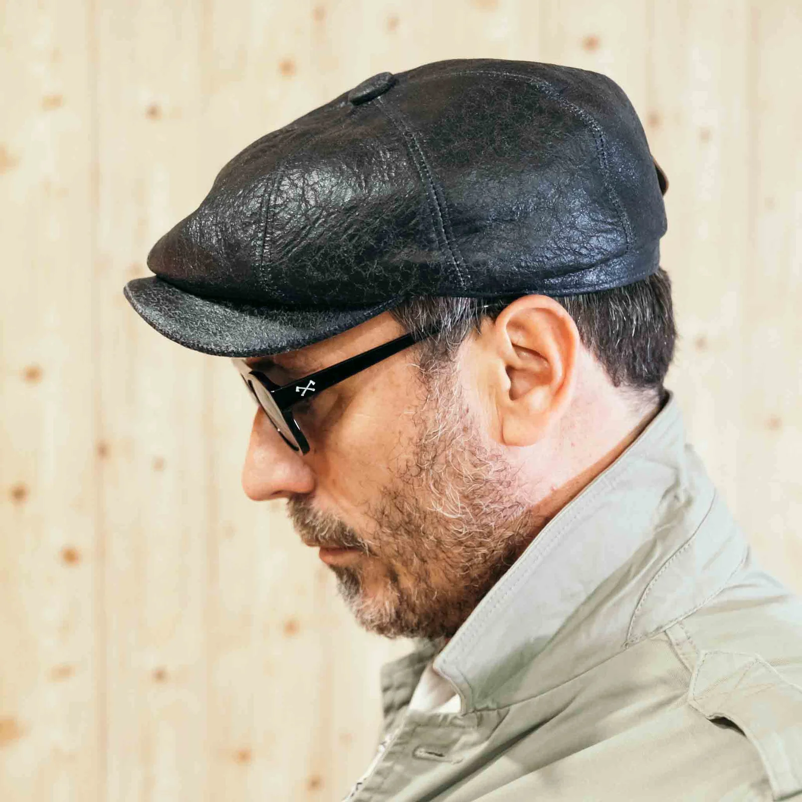 Gorra HARRY Leather Black - Imagen 5