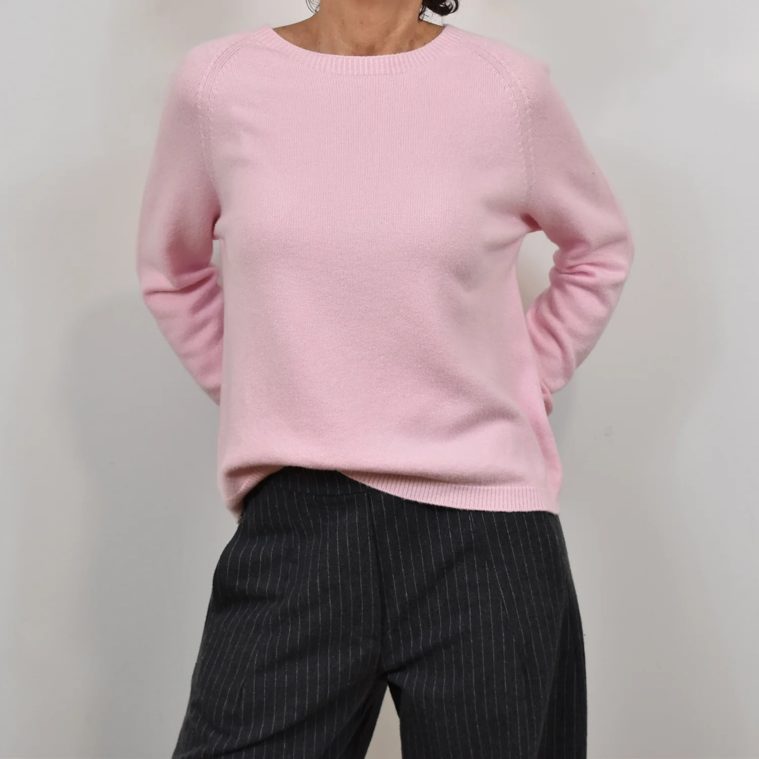 Jersey cuello canalé rosa - Imagen 2