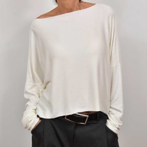 Jersey punto corto beige