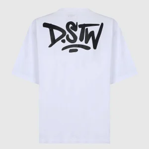 Polo para Hombre Dunkelvolk OVERSIZE LOGO DSTW PUFF LOGO WHT