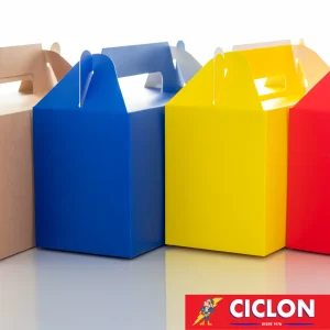 Lonchera de cartón Colores Sólidos 12 piezas