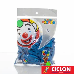 Globos Payaso de Latex Metálico #12 bolsa con 50 piezas