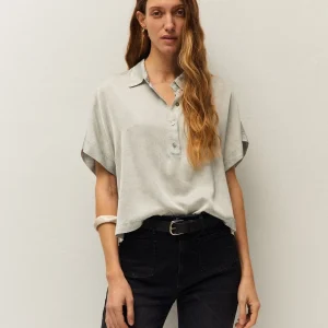 Camisa satinada efecto corrosivo