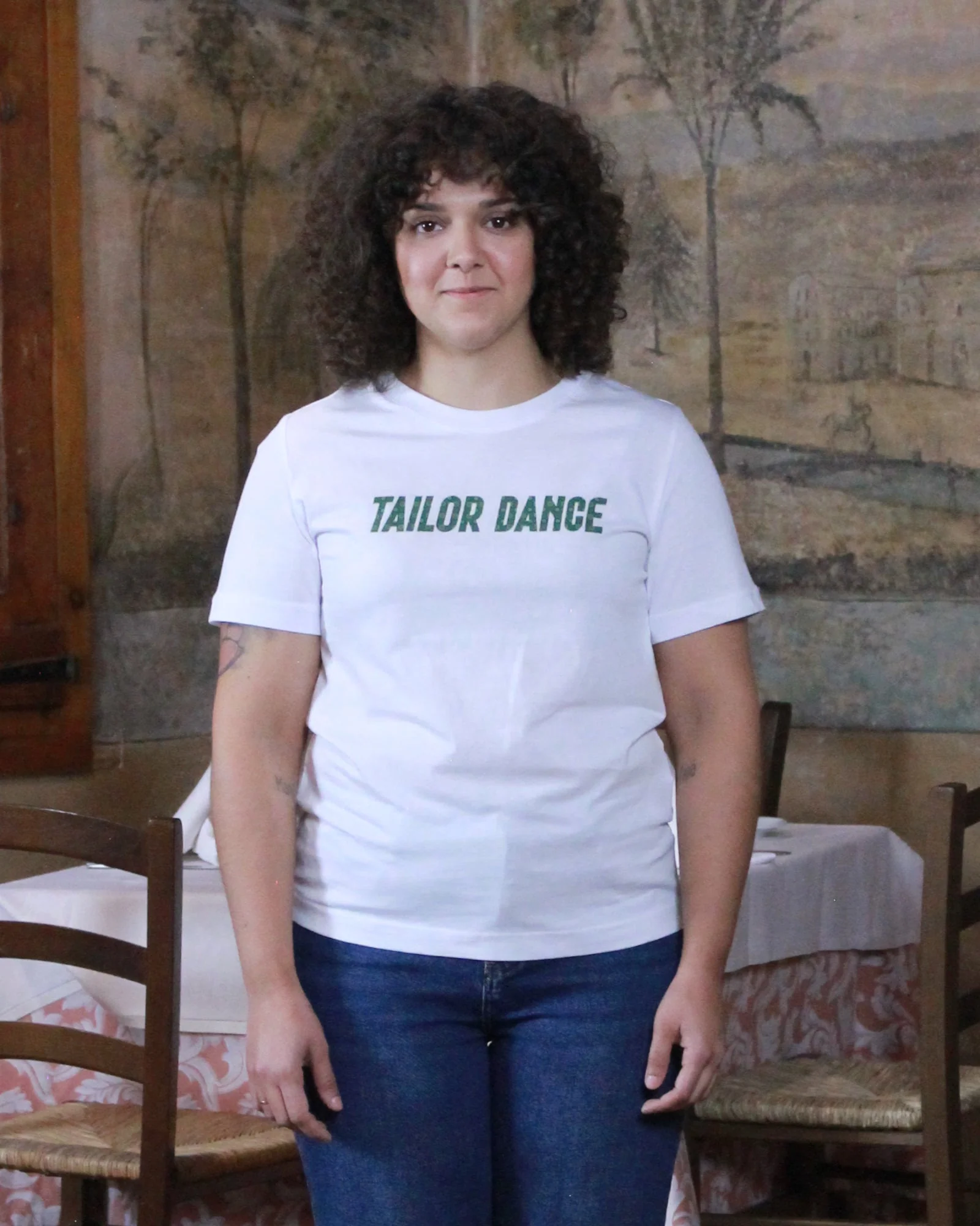 Camiseta Chica Blanco Estampado Mudejar