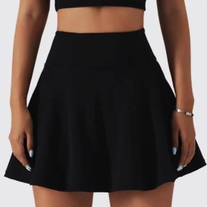 Falda Corta Negra Rock Circular Rotonda