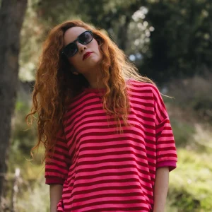 SUDADERA MINA MC ROJO/FUCSIA